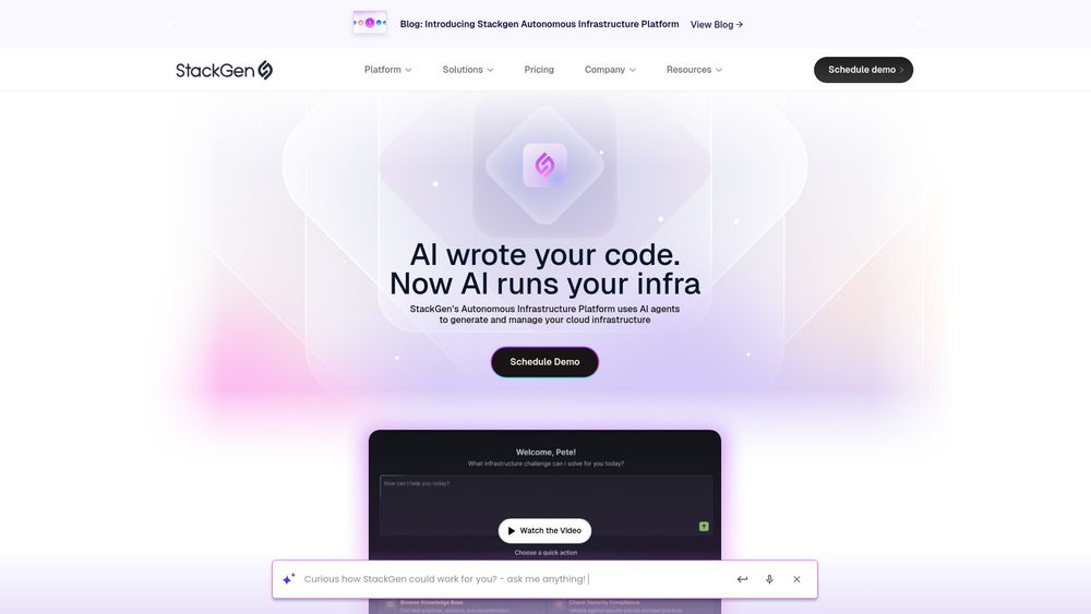 Screenshot of StackGen