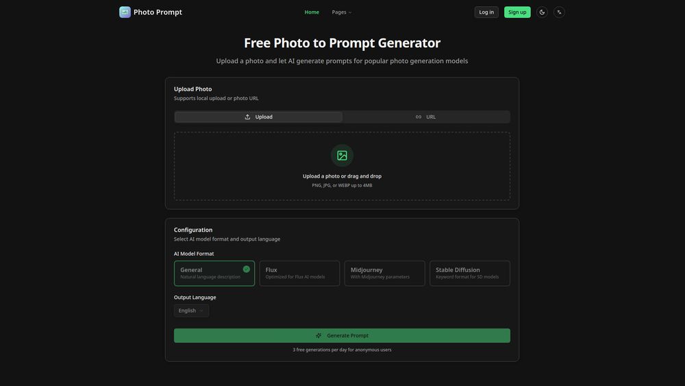Screenshot of Photo Prompt