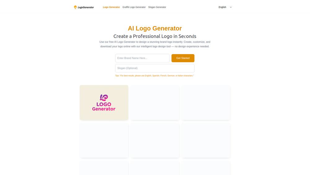 Screenshot of AI Logo Generator- Screenshot of AI Logo Generator-