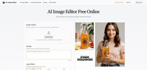 Screenshot of AI Images Editor
