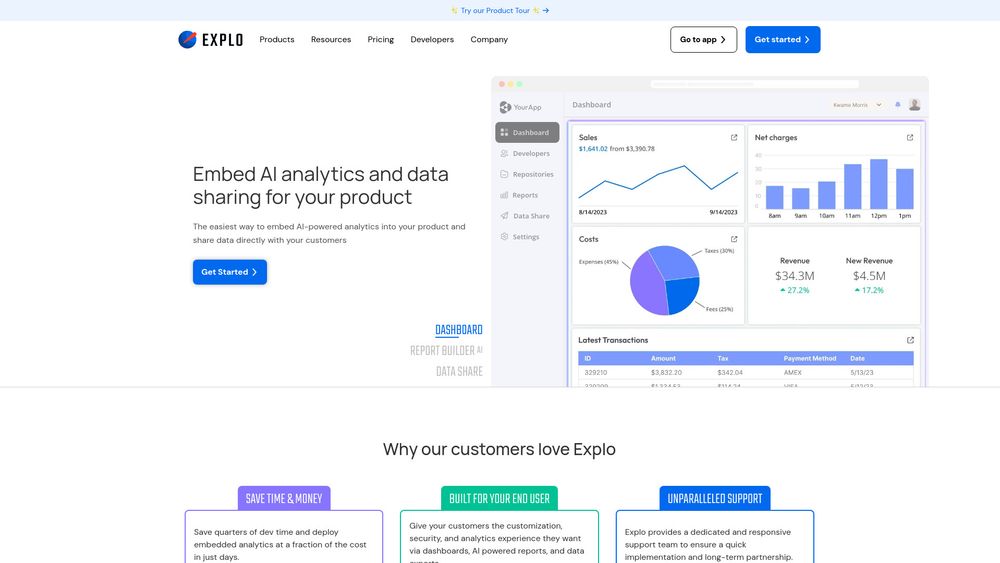 Screenshot of Explo