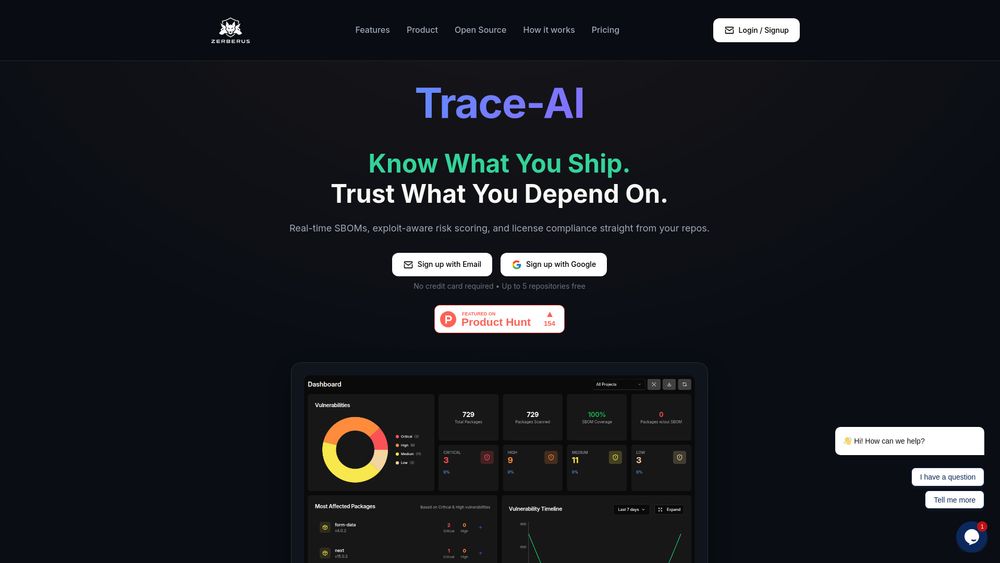 Screenshot of Trace-AI