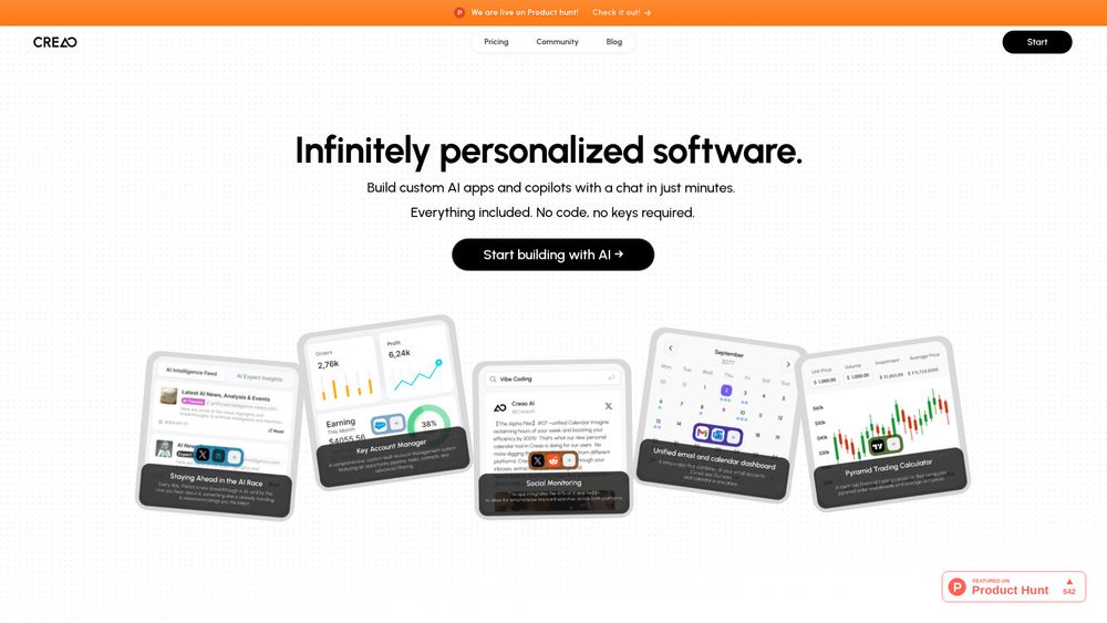 Screenshot of CREAO