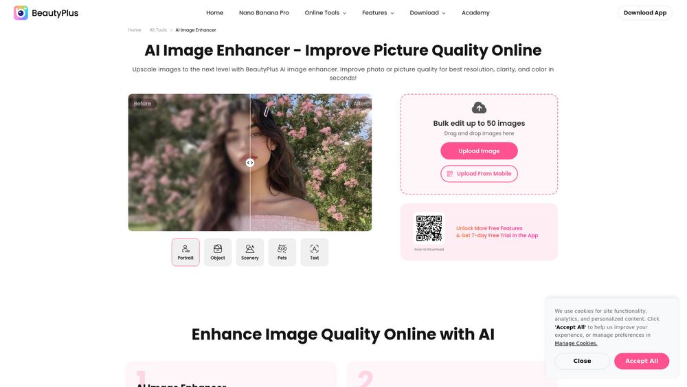 Screenshot of BeautyPlus Image Enhancer Screenshot of BeautyPlus Image Enhancer