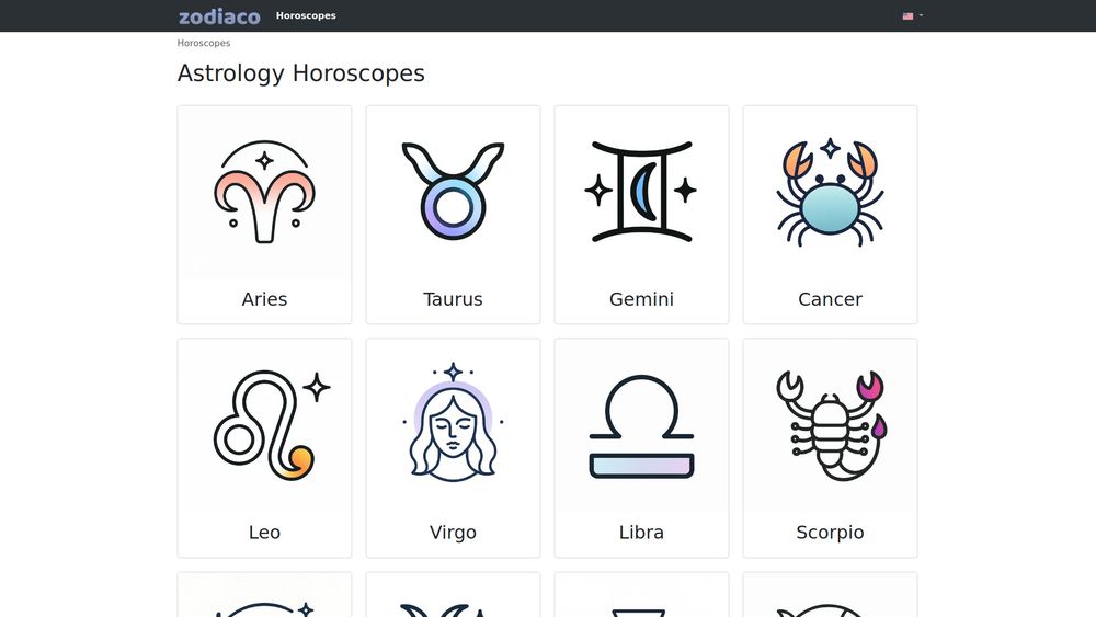 Screenshot of Zodiaco