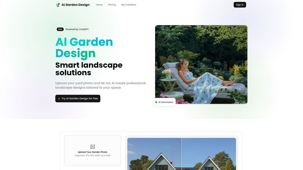 Screenshot of AI Garden Design