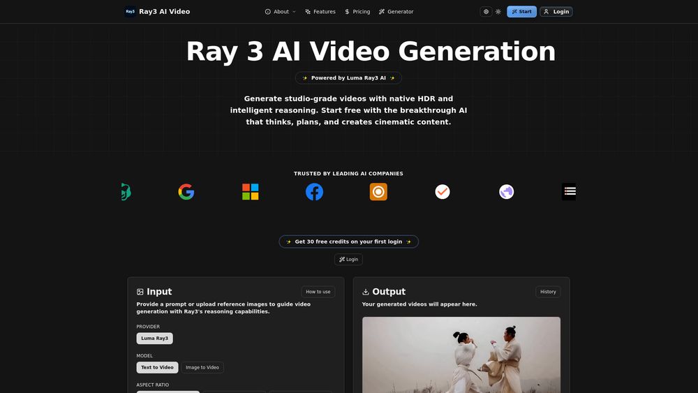 Screenshot of Luma Ray3AI