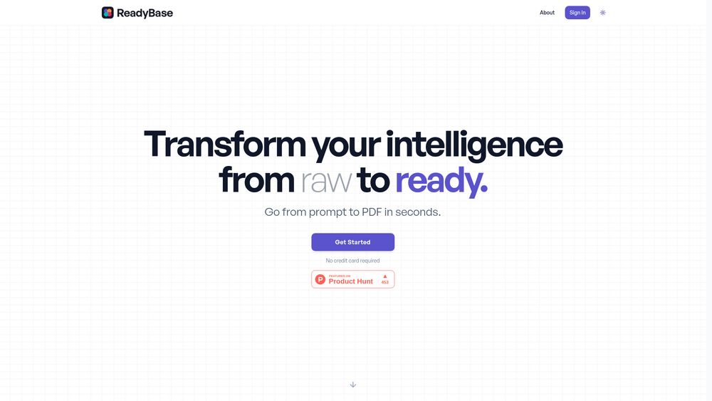 Screenshot of ReadyBase