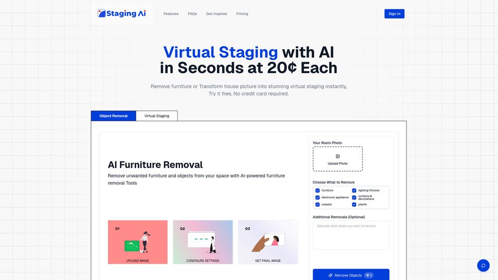 Screenshot of Staging AI