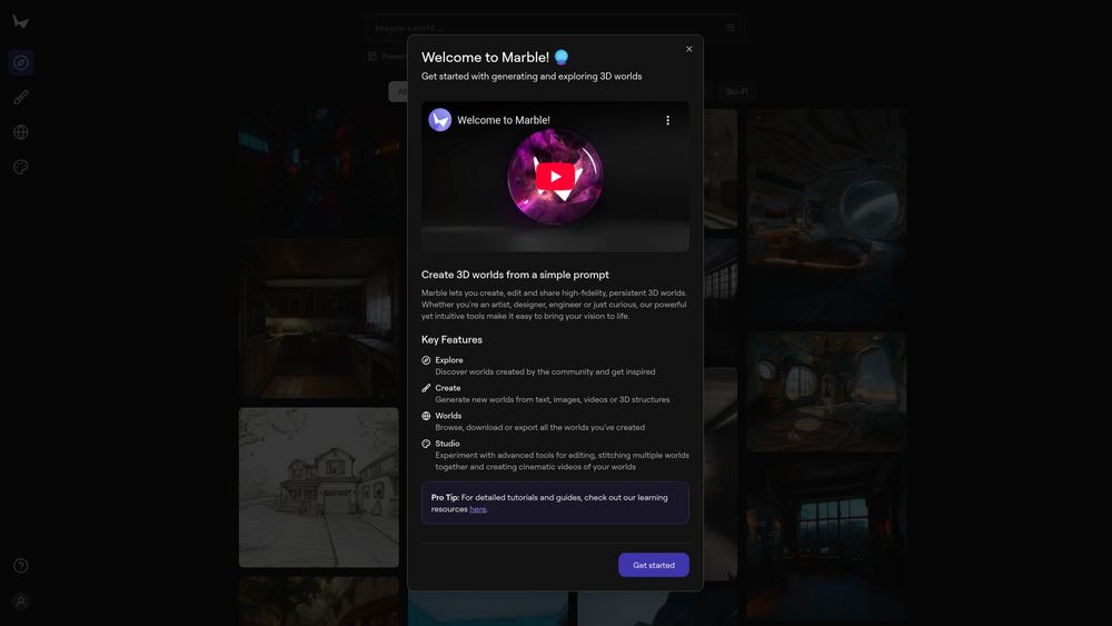 Screenshot of Marble