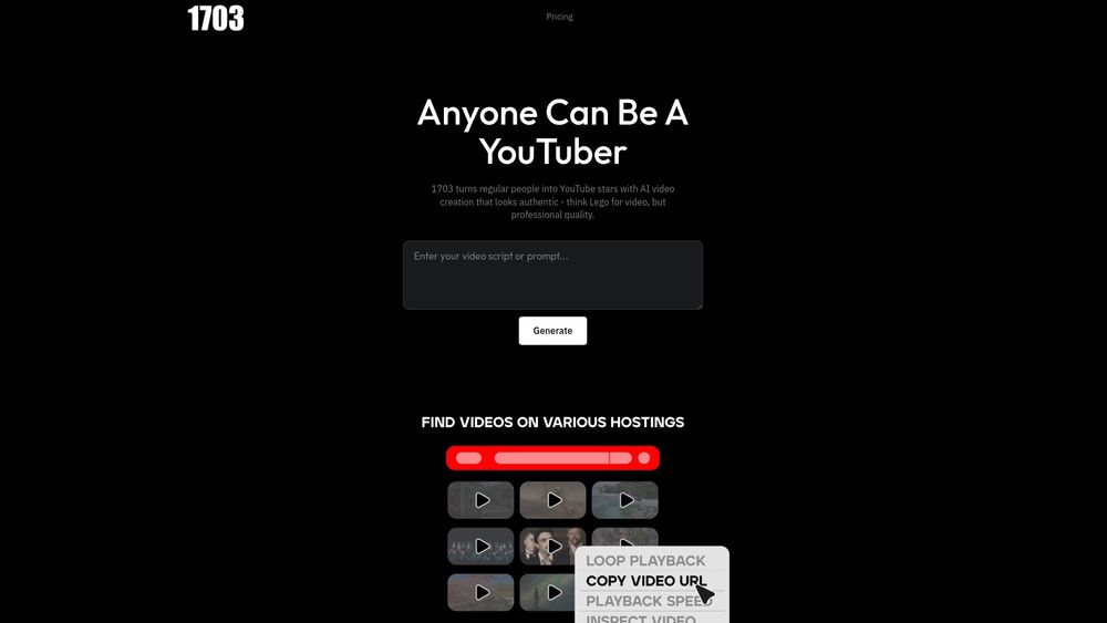 Screenshot of 1703.co