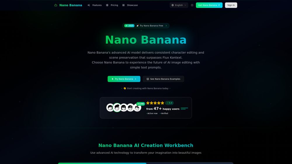 Screenshot of Nano Banana - AI Image Generator