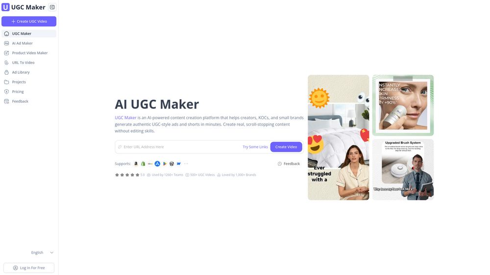 Screenshot of UGC Maker
