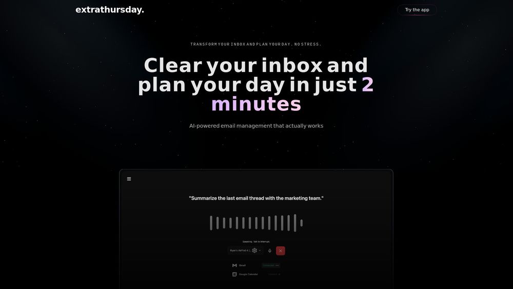Screenshot of Extra Thursday