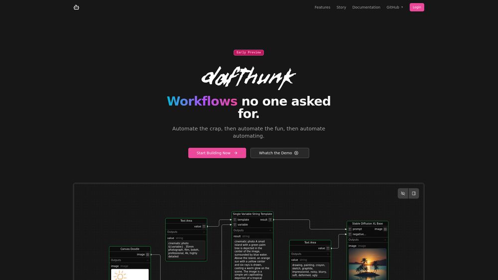 Screenshot of Dafthunk