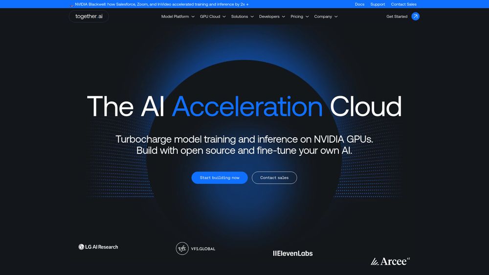 Screenshot of Together AI