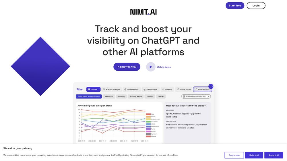 Screenshot of Nimt.ai