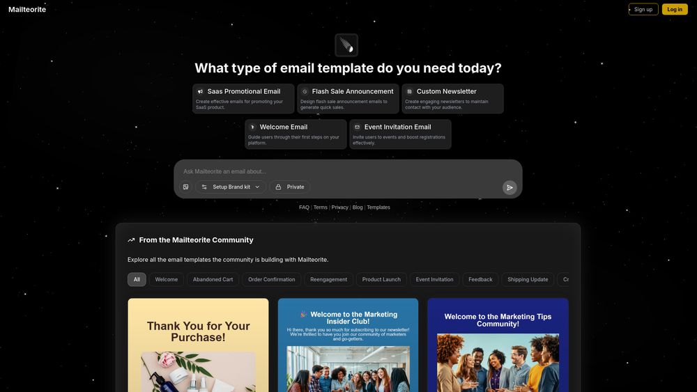 Screenshot of Mailteorite