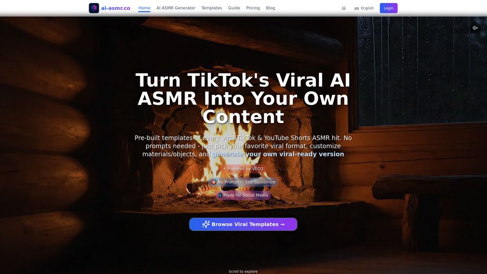 Screenshot of AI ASMR Generator- Create Viral Videos Instantly