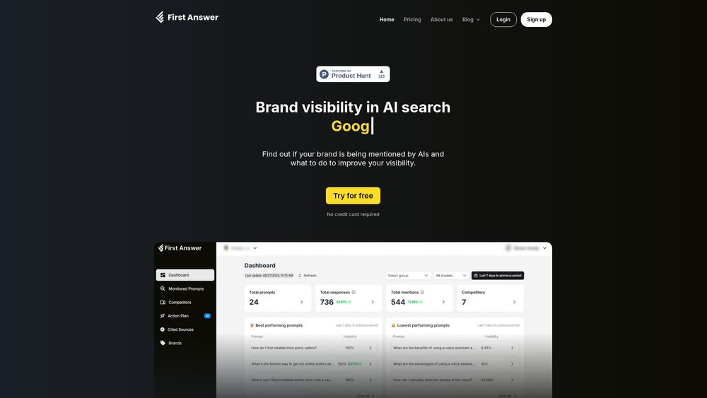 Screenshot of First Answer