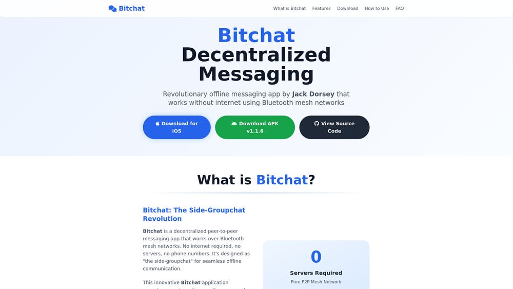 Screenshot of Bitchat