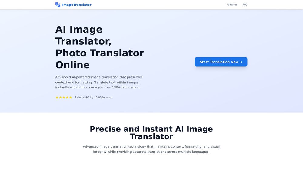 Screenshot of Image Translator-