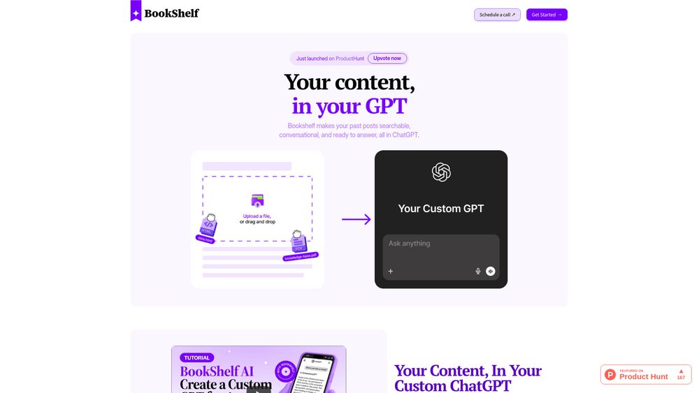 Screenshot of Bookshelf – Turn Newsletters into GPTs