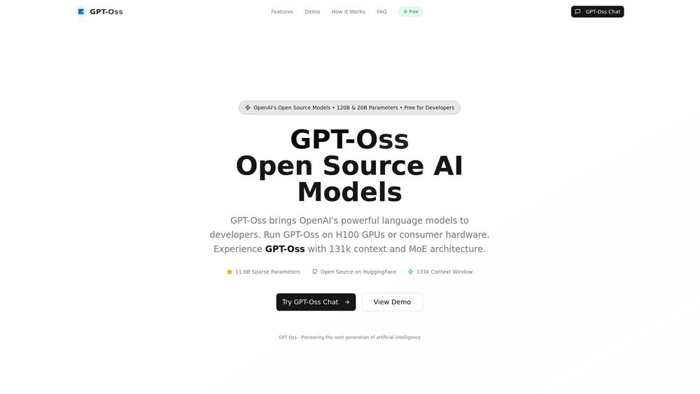 Screenshot of GPT-oss