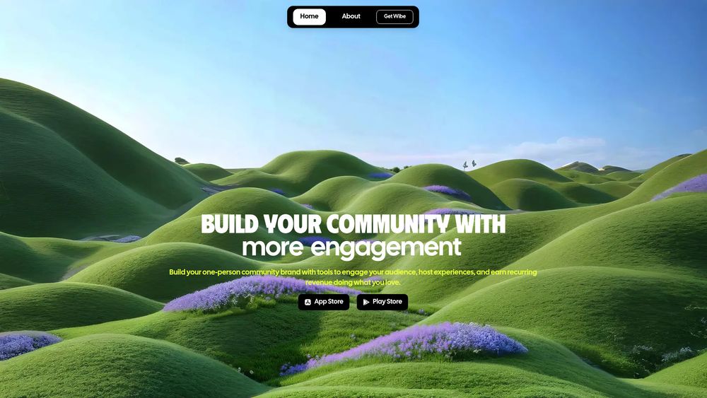 Screenshot of Wibe for creators