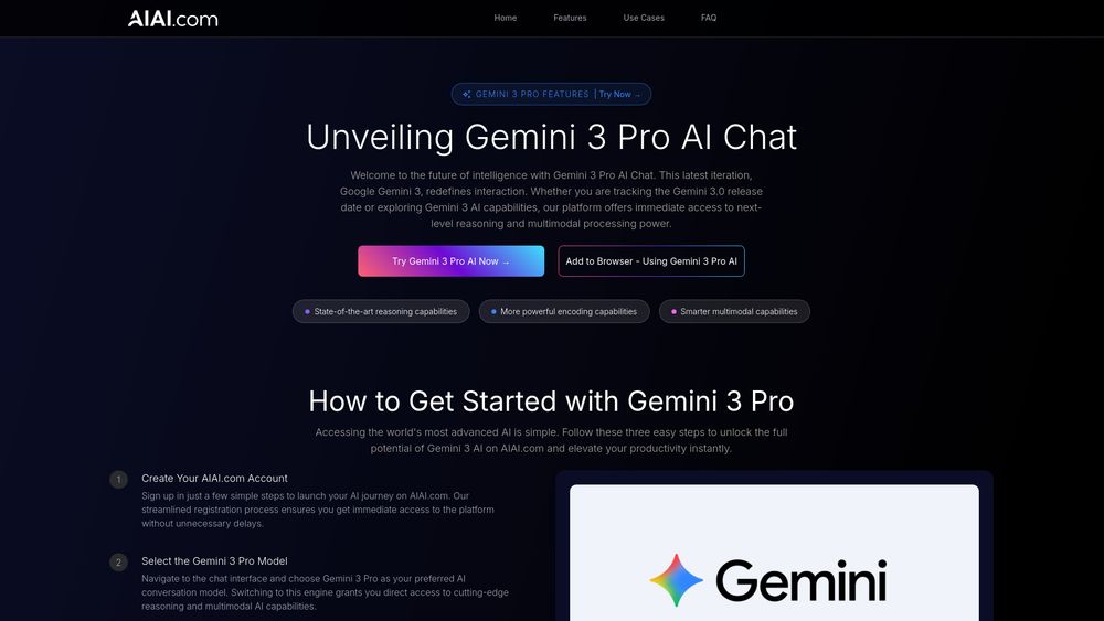 Screenshot of Gemini 3 AI