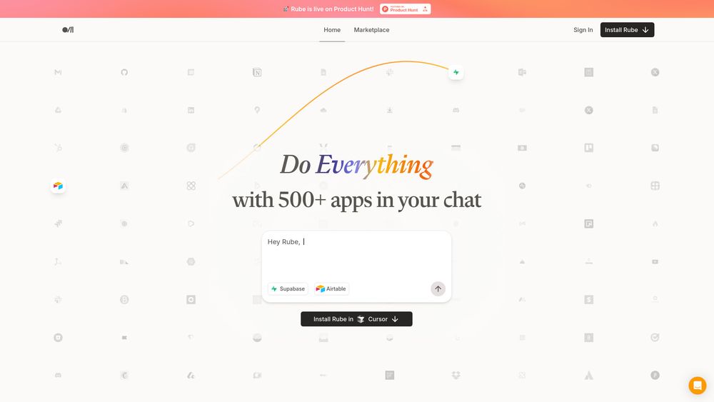 Screenshot of Rube