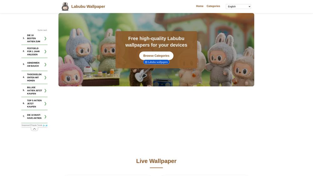Screenshot of Labubu Wallpaper - 100+ Labubu Live Wallpapers & 4K Walls (Updated Daily)