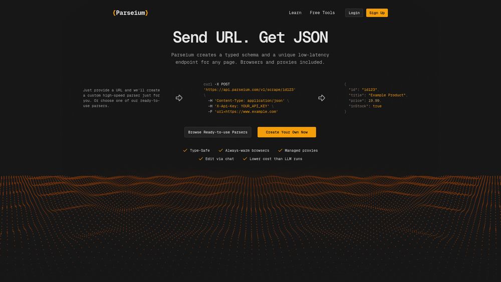 Screenshot of Parseium