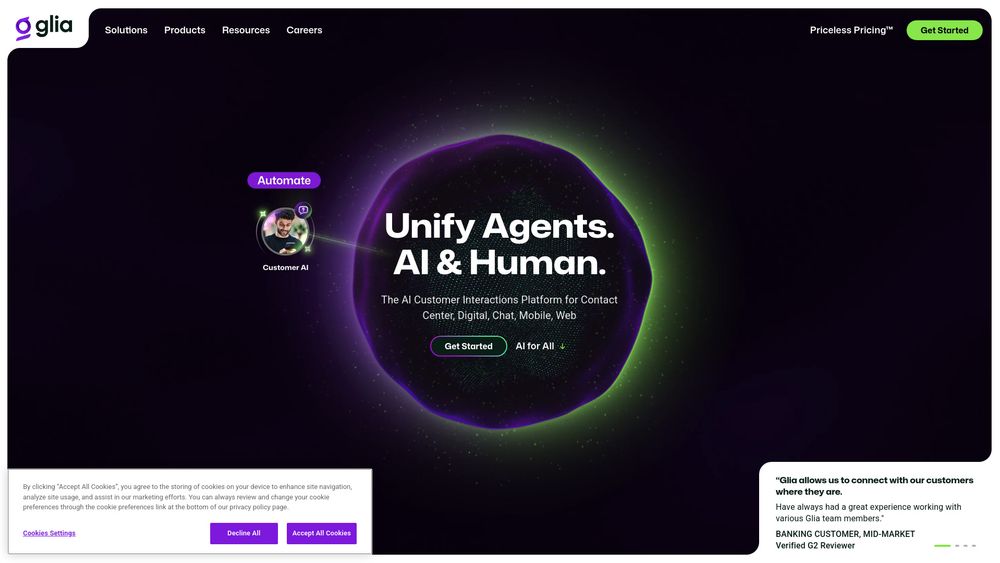 Screenshot of Glia