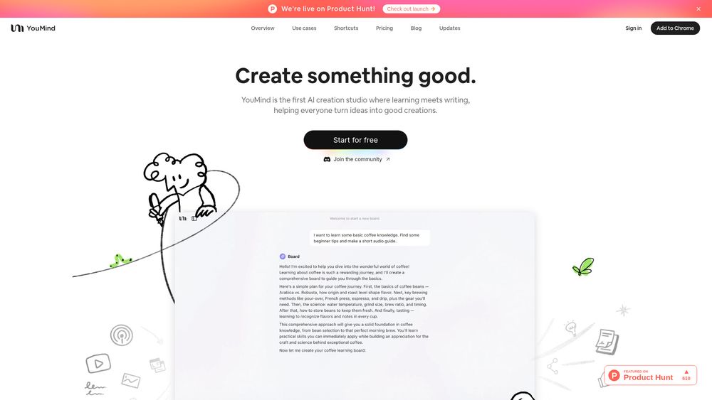Screenshot of YouMind
