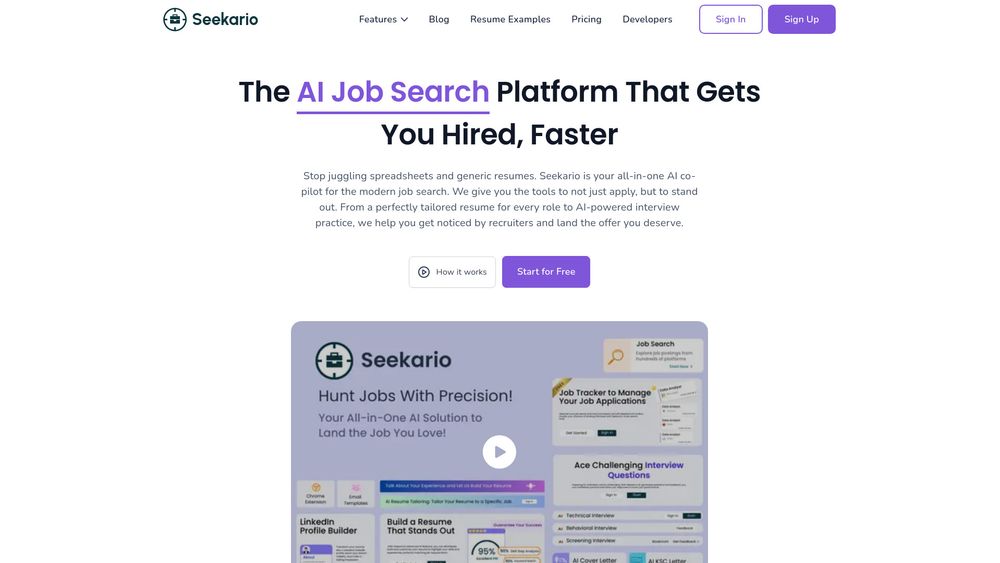 Screenshot of Seekario