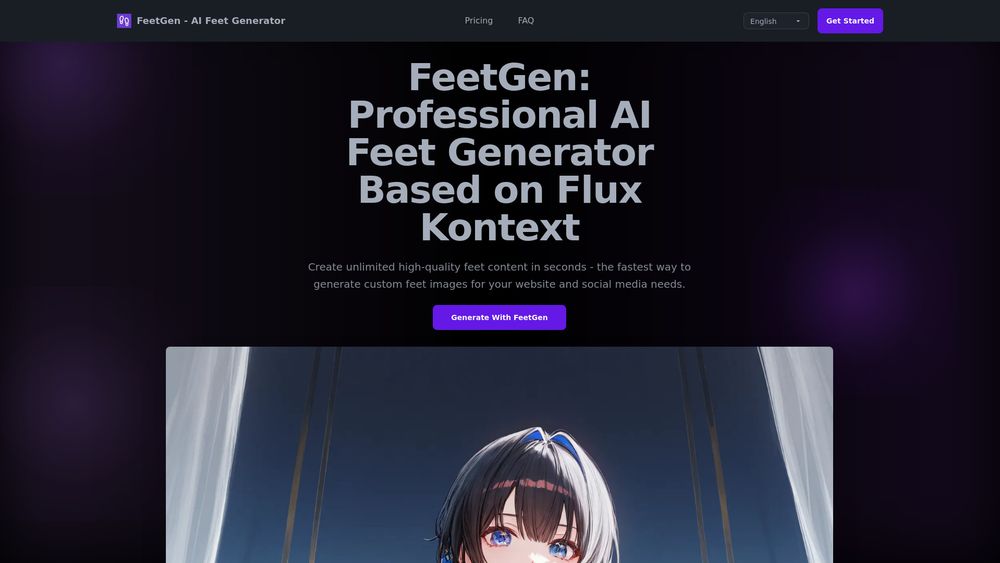 Screenshot of FeetGen - AI Feet Generator