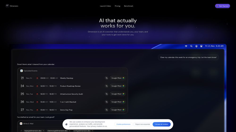 Screenshot of Dimension Screenshot of Dimension