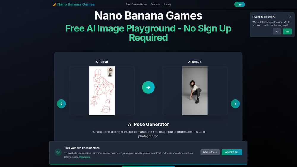Screenshot of Nano Banana Games