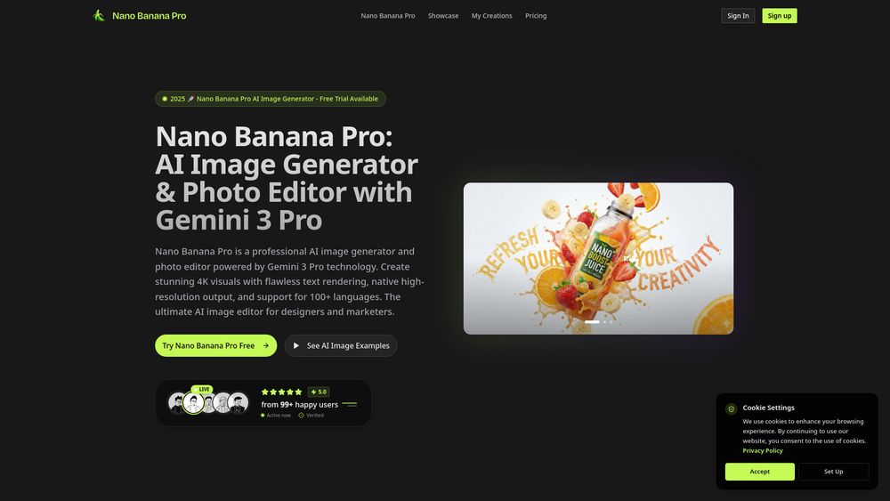 Screenshot of Nano Banana Pro - AI Image Generator & Photo Editor with Gemini 3 Pro
