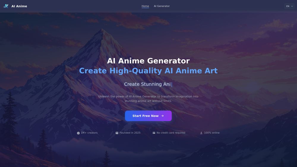 Screenshot of AI Anime Generator-
