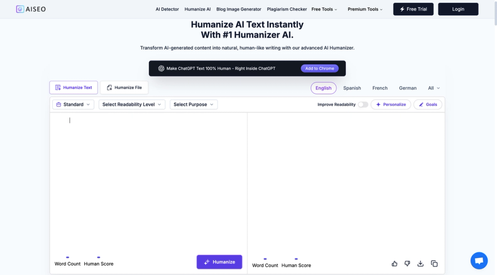 image of Humanize ai text