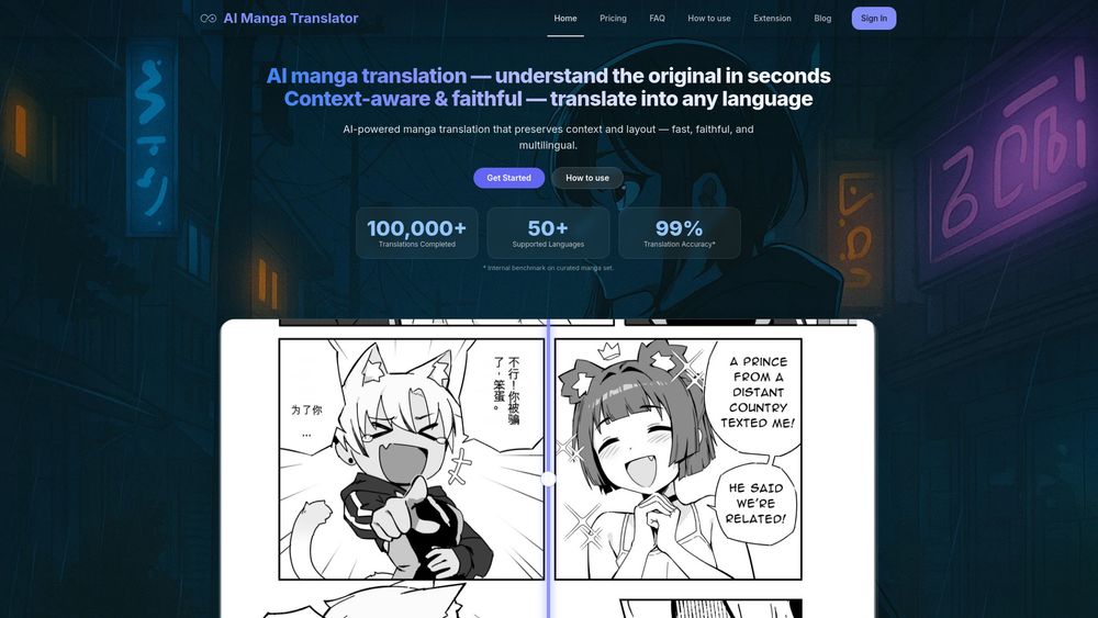Screenshot of AI Manga Translator—Fast, Accurate, Multilingual OCR