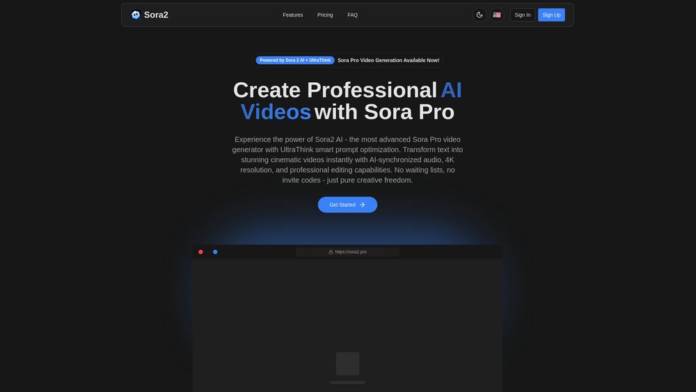 Screenshot of Sora2 Pro