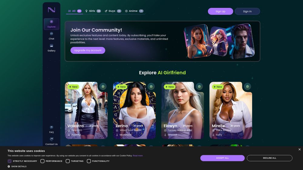 Screenshot of Infatuated AI