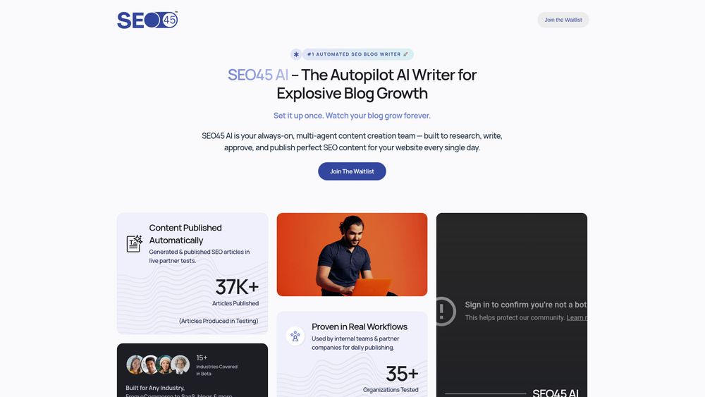 Screenshot of SEO45™ AI