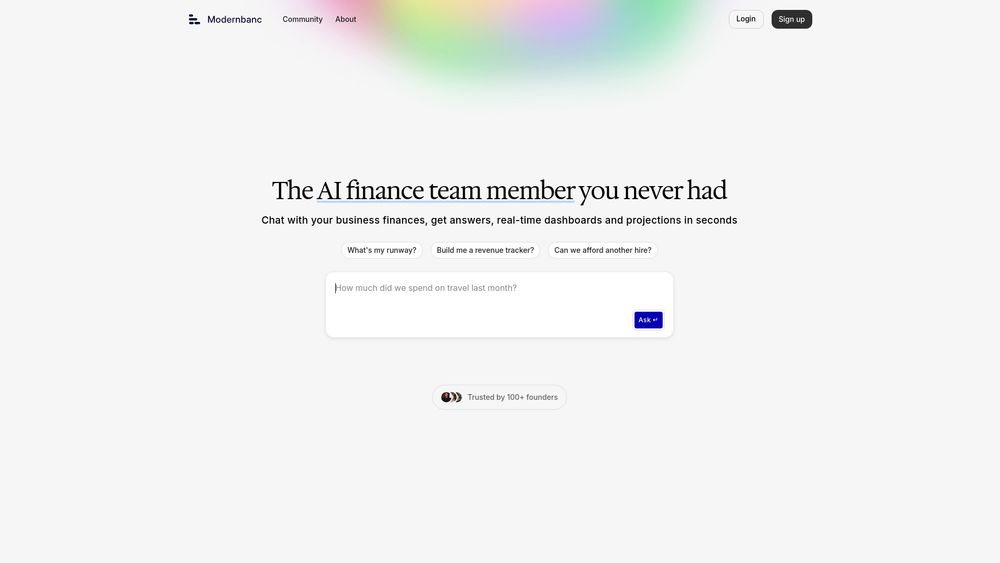 Screenshot of Modernbanc