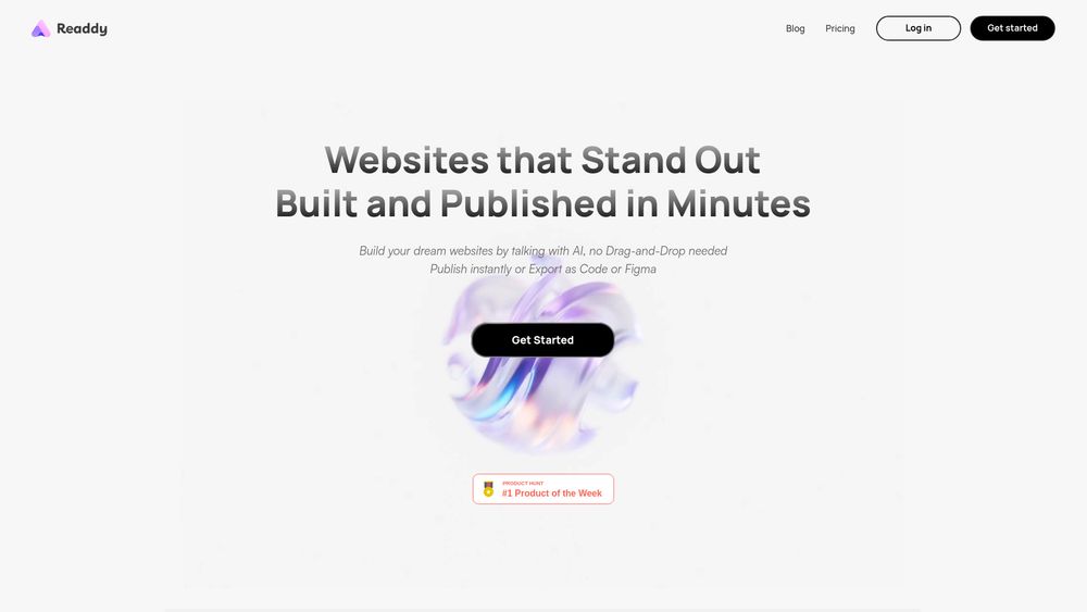 Screenshot of Readdy