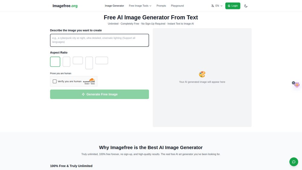 Screenshot of Free AI Image Generator Screenshot of Free AI Image Generator