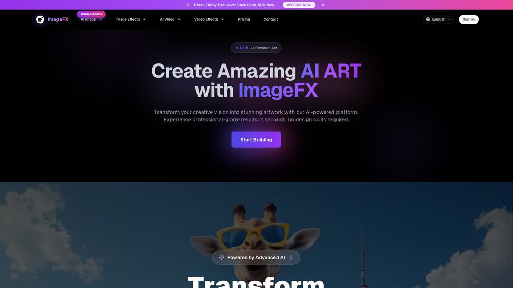 Screenshot of ImageFX-